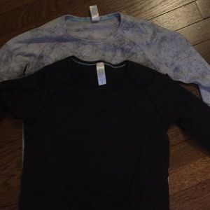 2 lulu lemon/ivivva long sleeve work out tops!